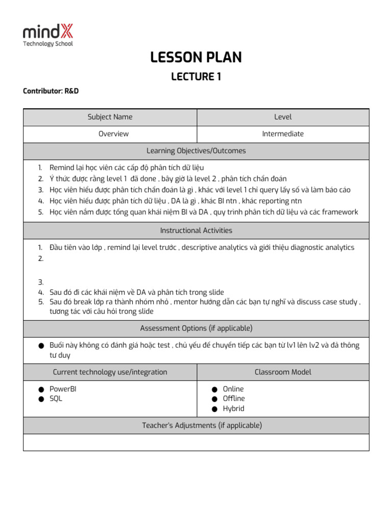Lesson Plan for Teaching - Đọc Tham Khảo | PDF