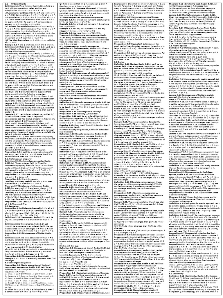 Final Cheat Sheet Simplified | PDF | Sequence | Mathematical Objects