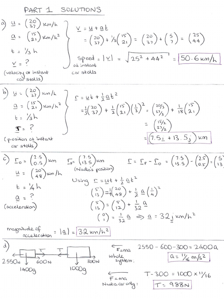 Mechanics - Adventures of Max and Avnish FULL SOLUTIONS | PDF