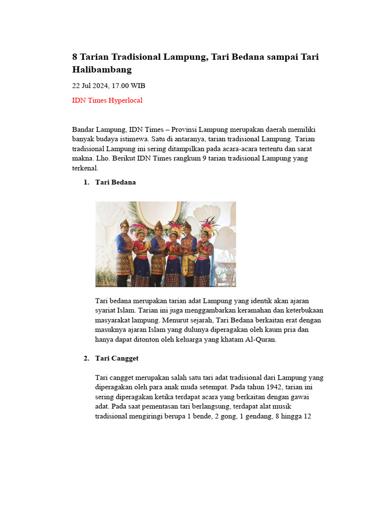 Tari | PDF