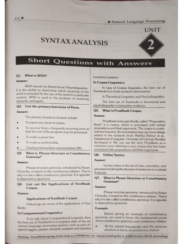 NLP Unit 2 | PDF