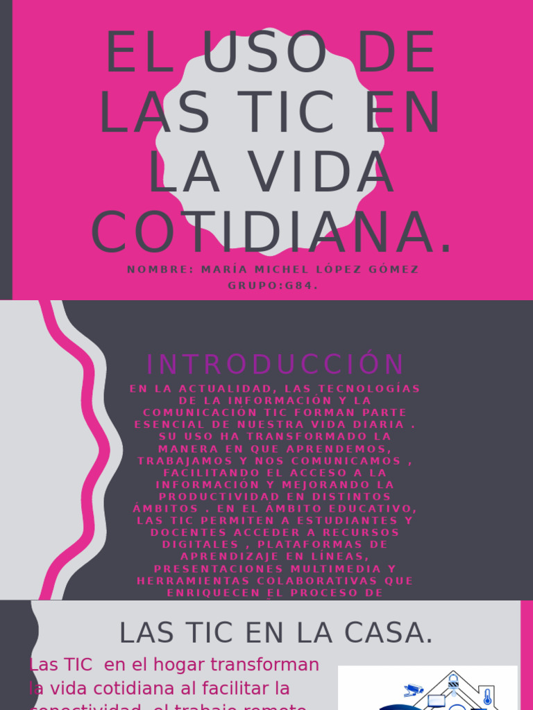 El Uso de Las Tic en La Vida | PDF | Tecnología de información y ...