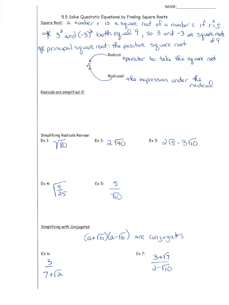 5.5 Notes With Examples | PDF