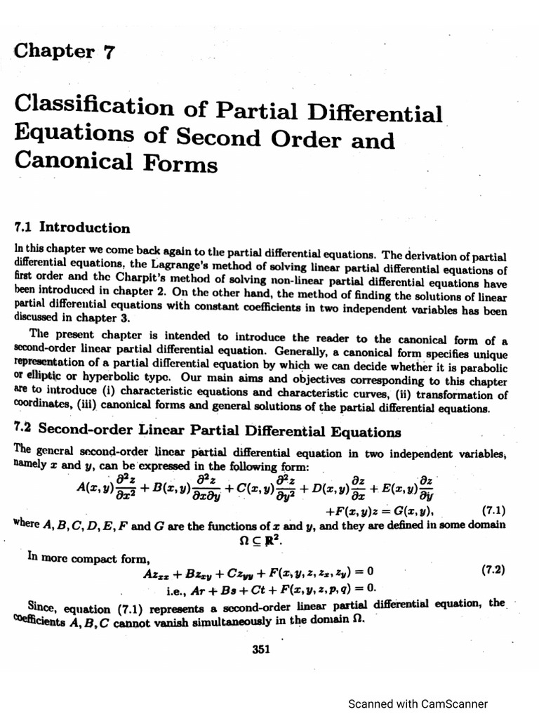 Classification of 2nd Order PDE | PDF