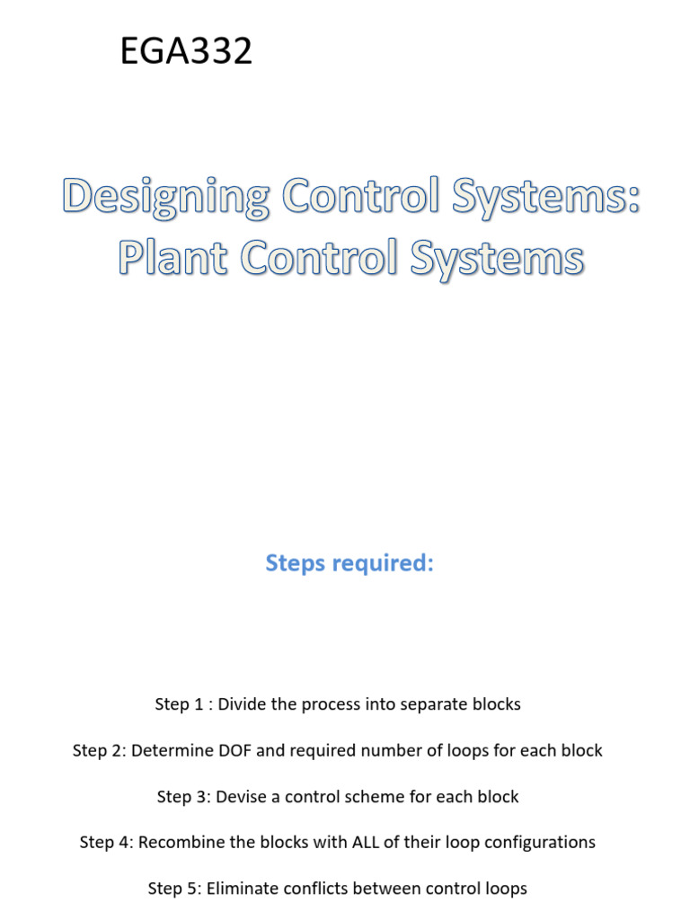 Slides - Design of A Plant Control System | PDF | Chemical Reactor ...