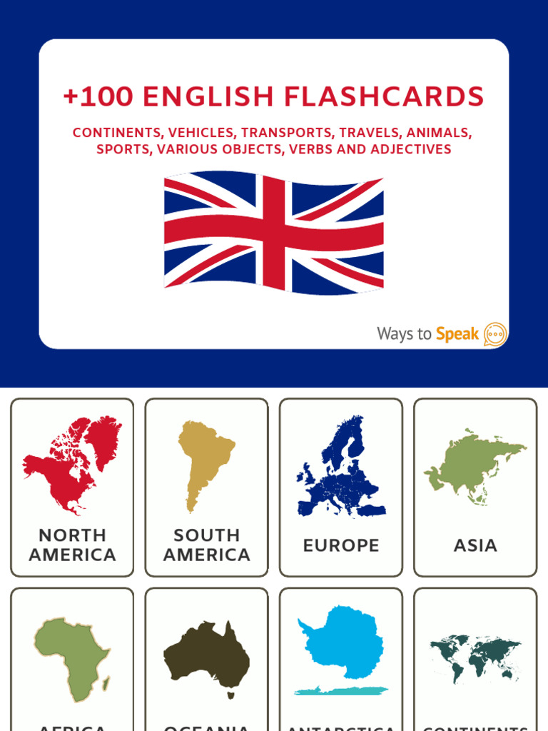 +100 English Flashcards | PDF