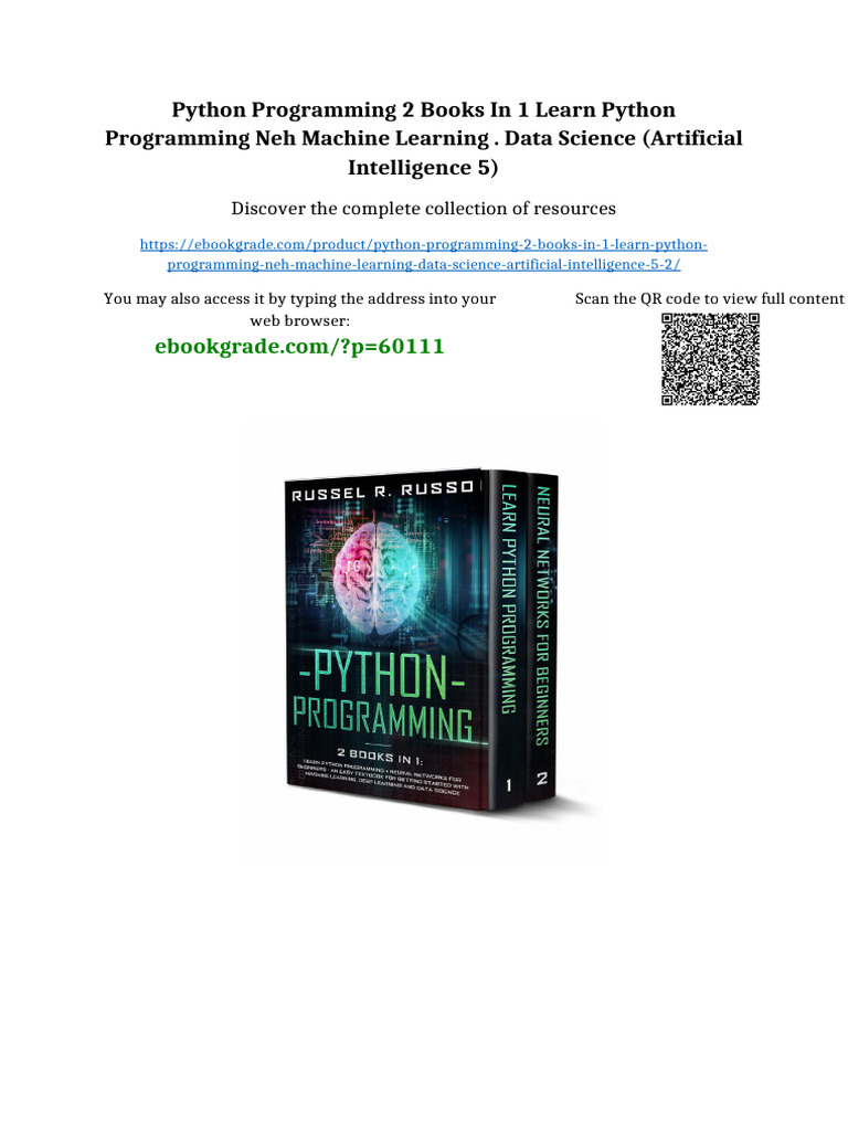 Python Programming 2 Books in 1 Learn Python Programming Neh Machine ...