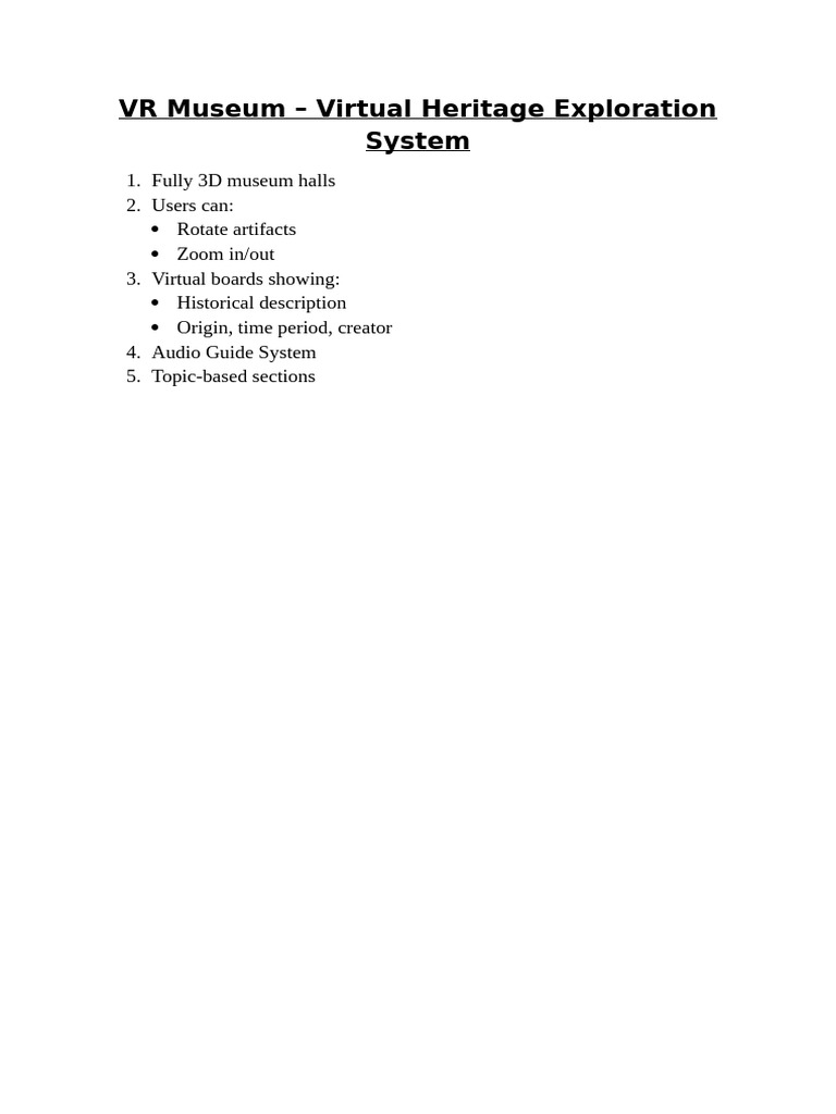 VR Museum | PDF