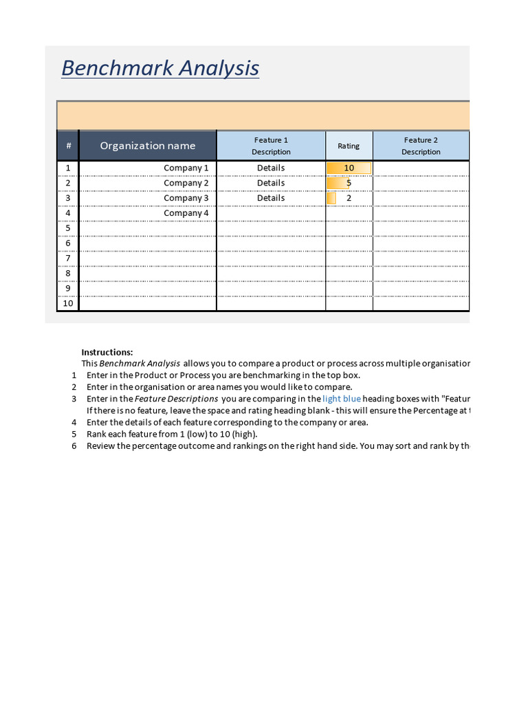 01 Benchmarking Template | PDF