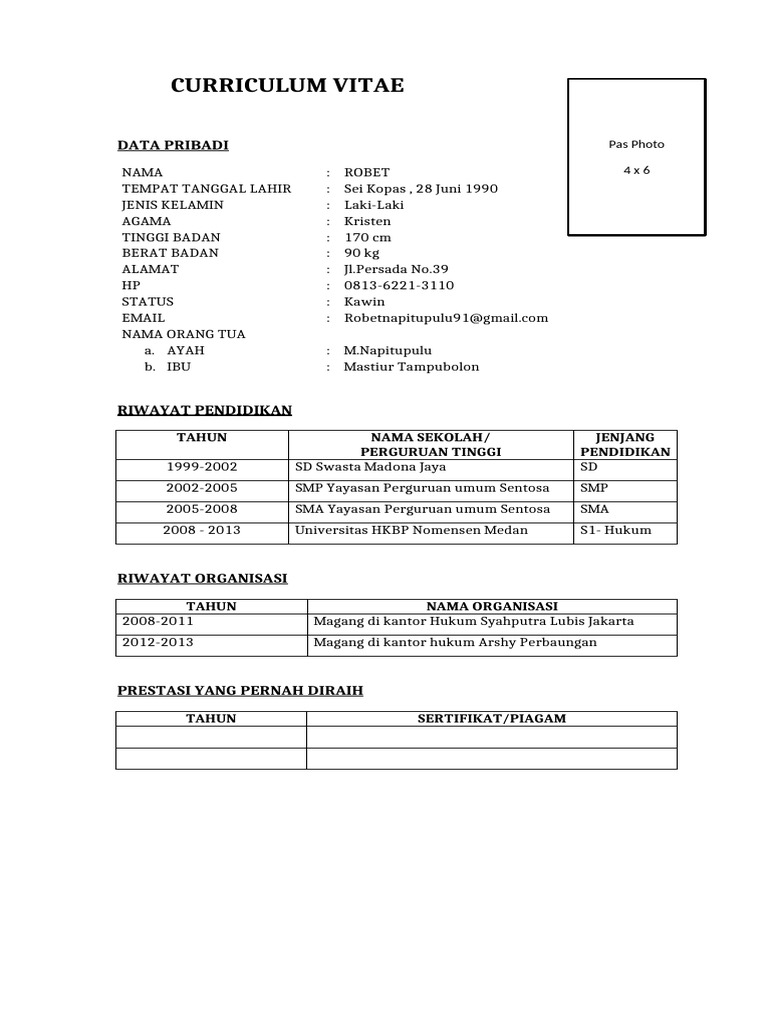 Contoh Format CV | PDF