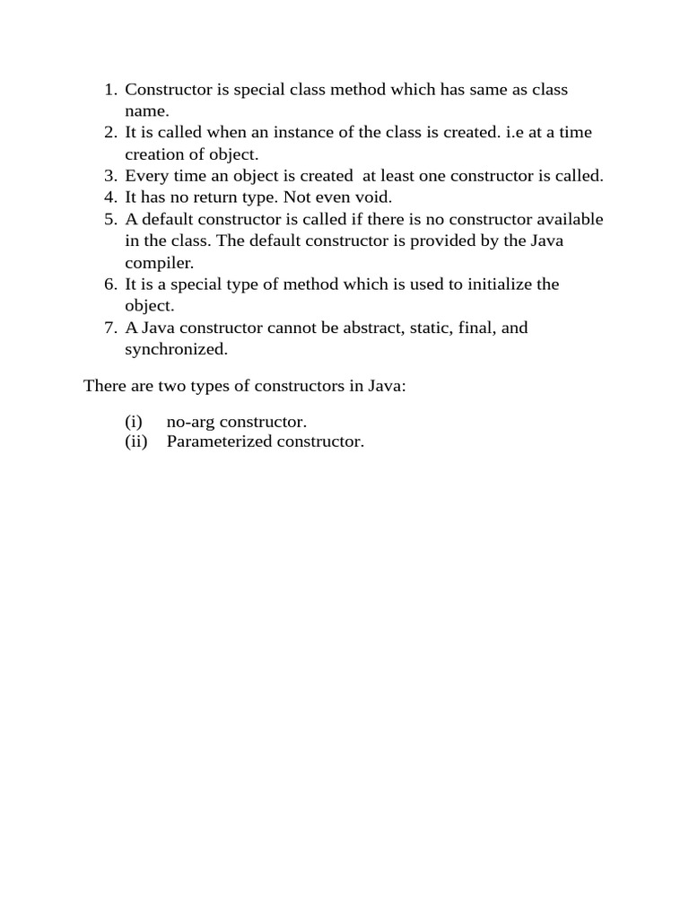 Contructor | PDF