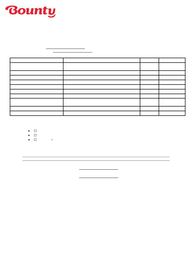 Tote Bag Cleaning Inspection Checklist | PDF