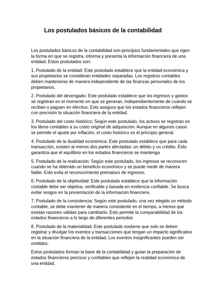 Postulados Basicos | PDF
