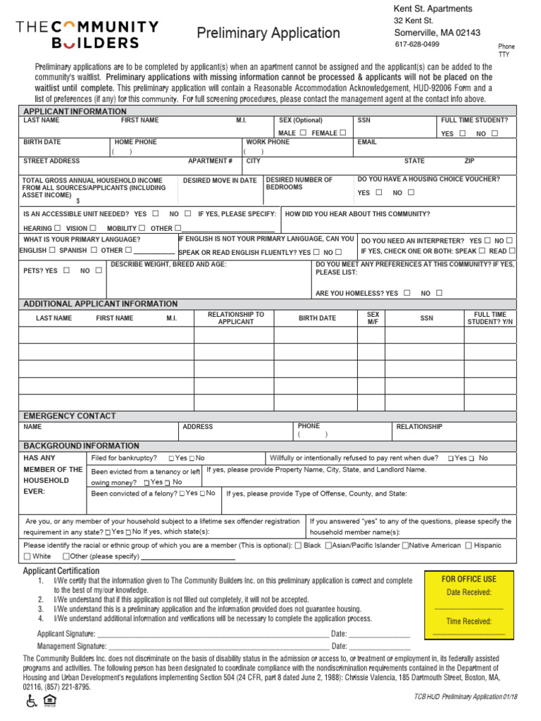 Prelim Application. | PDF