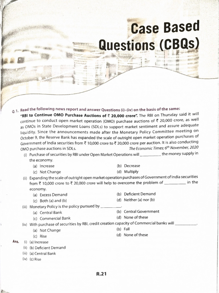 Case Based Questions Macroeconomics | PDF