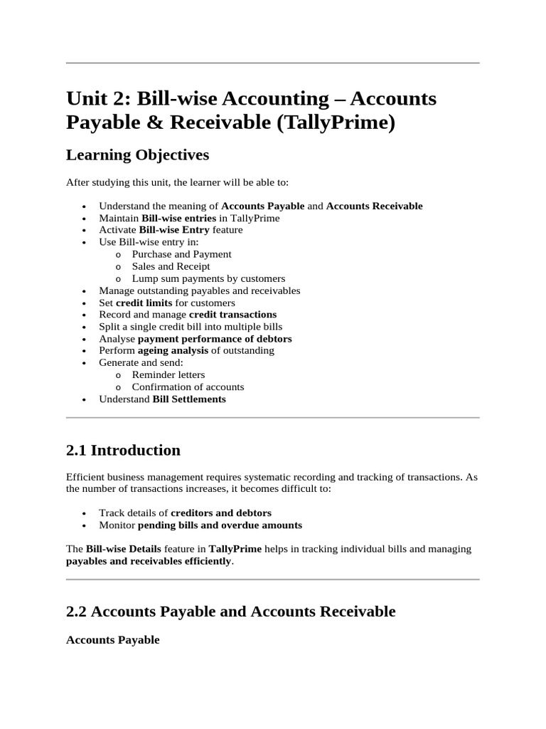 Unit 2 | PDF | Accounts Payable | Receipt