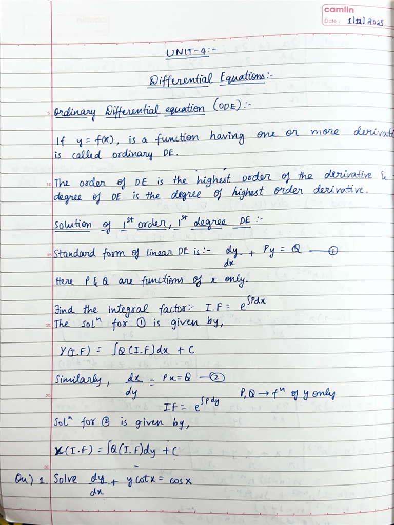 Differential Equations Part 1 | PDF