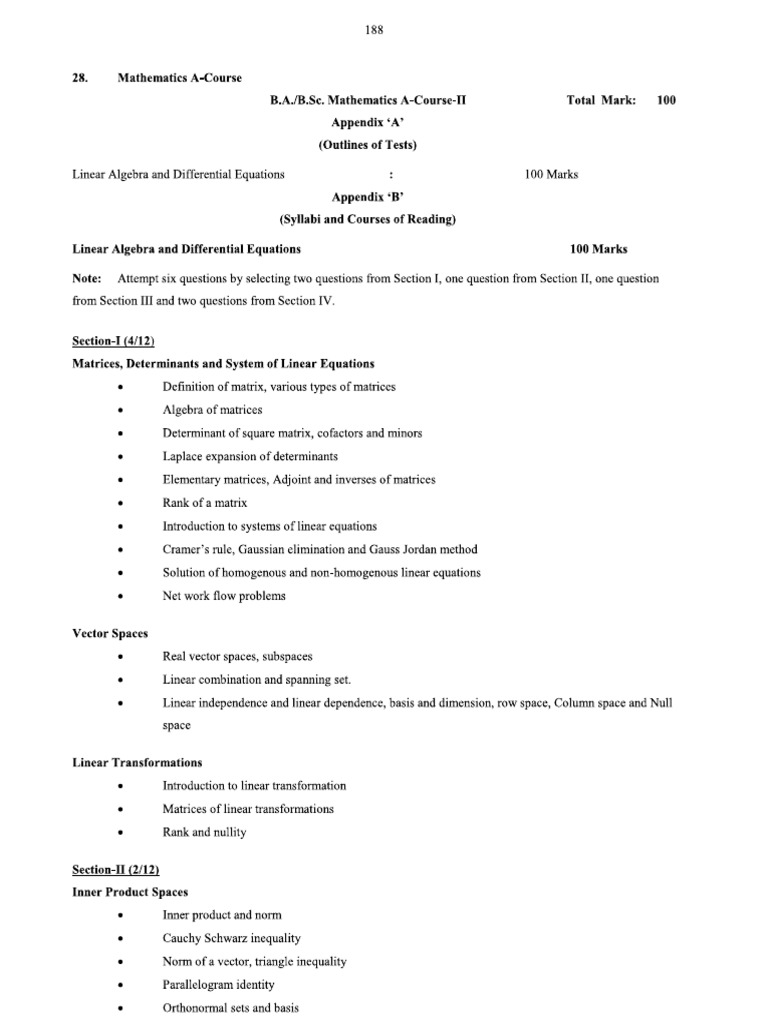 Math Paper II | PDF