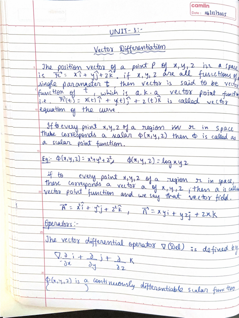 Vector Differentiation Part 1 | PDF