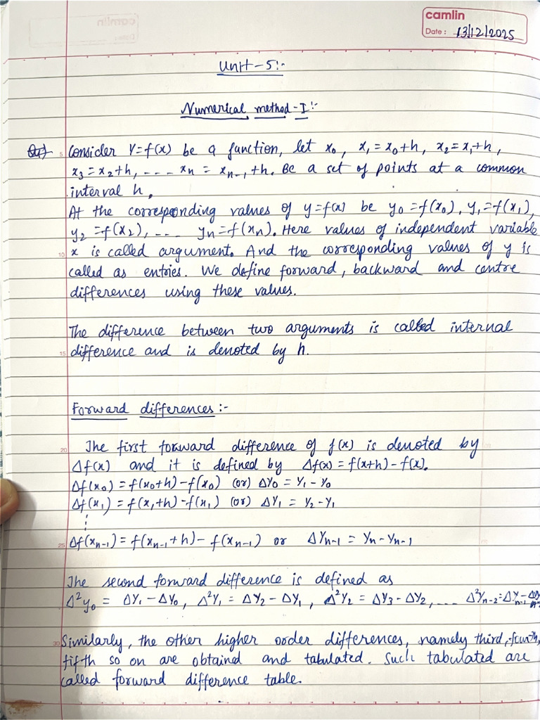 Unit 5 Numerical Method Till Nfi | PDF