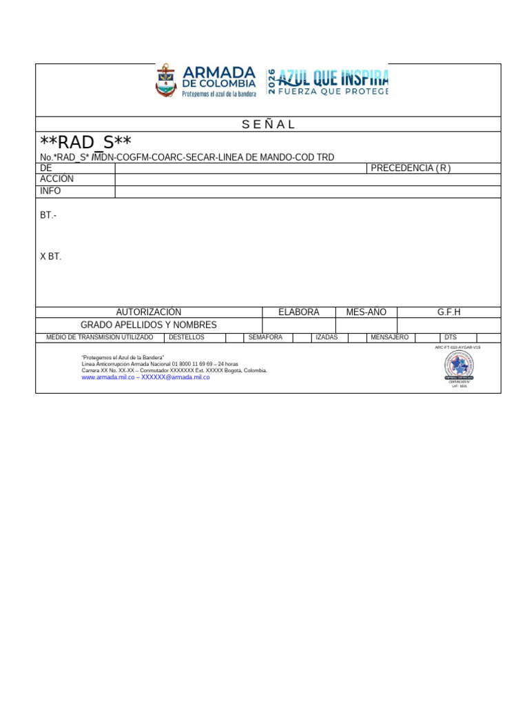 Formato Señal Arc FT 010 Aygar v19 | PDF