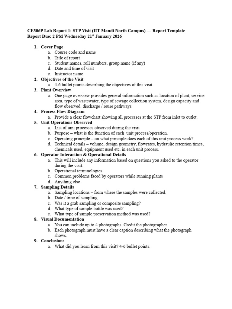 Lab 1 STP Visit Report | PDF