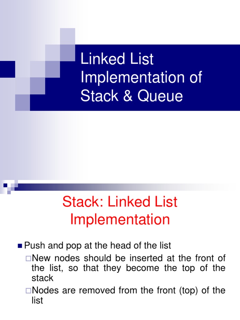 Linked List Stack and Queue Implementation | PDF