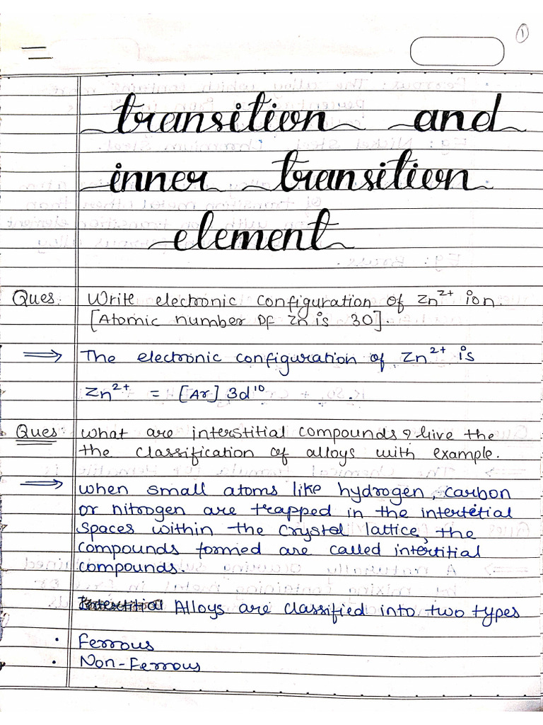 Transition and Inner Transition Elements | PDF