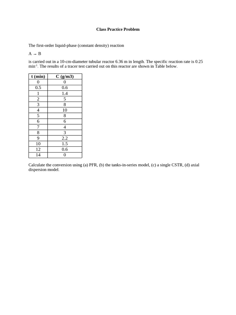Class Practice Problem | PDF