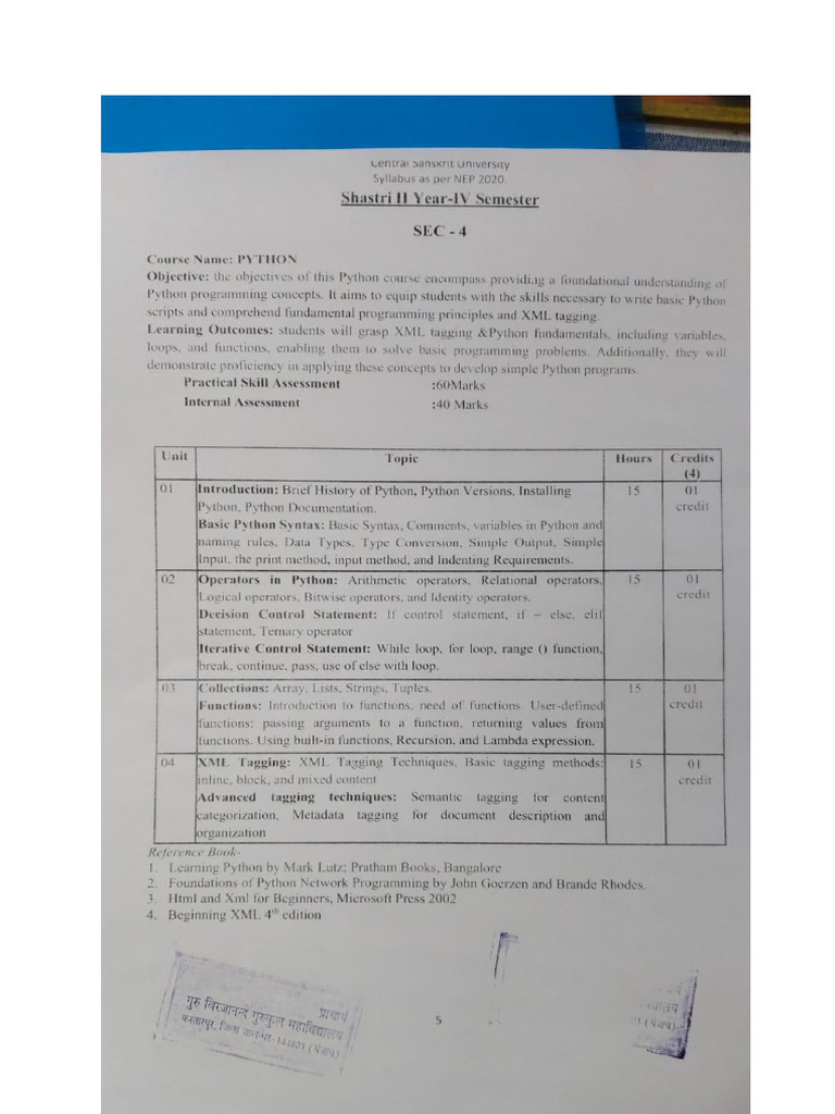 Ba Secnd Yr Third Sem Python Final Book-1 | PDF | Data Type | Boolean ...