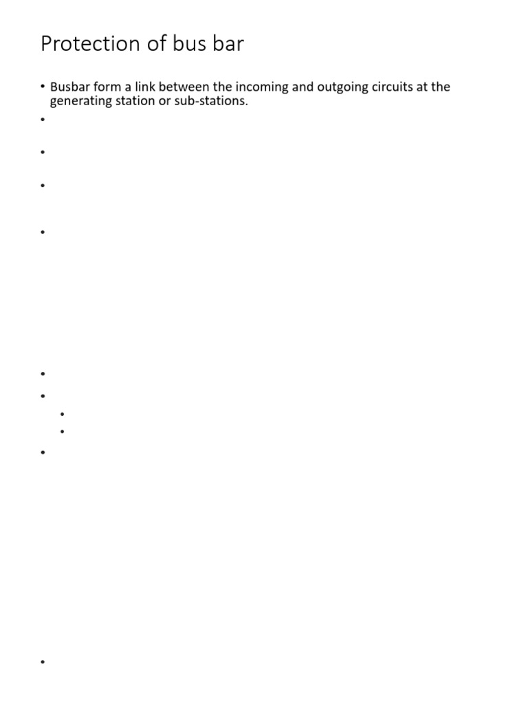 Protection of Bus Bar | PDF | Relay | Electrical Equipment