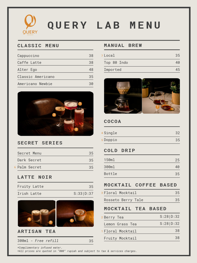 Query Lab - Beverages Menu | PDF