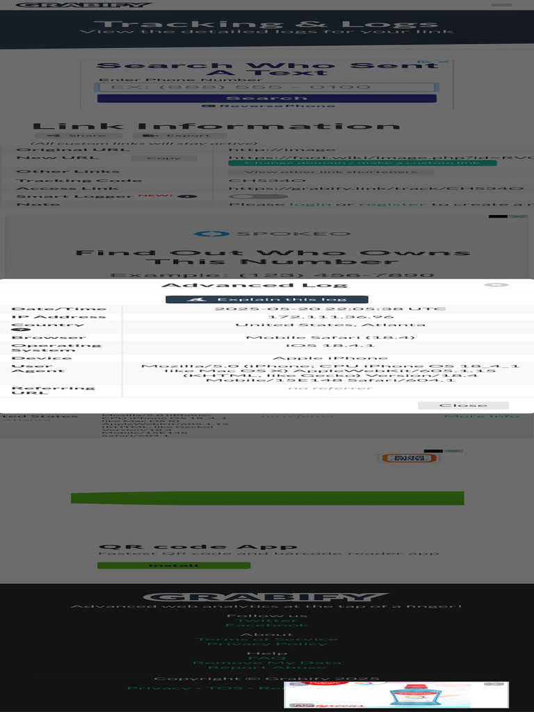 Tracking - Grabify IP Logger & URL Shortener 2 | PDF | Safari (Web ...