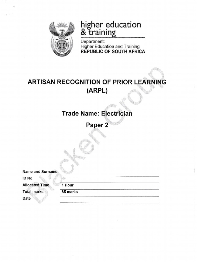 Trade Test ARPL Paper 2 | PDF | Inductor | Alternating Current