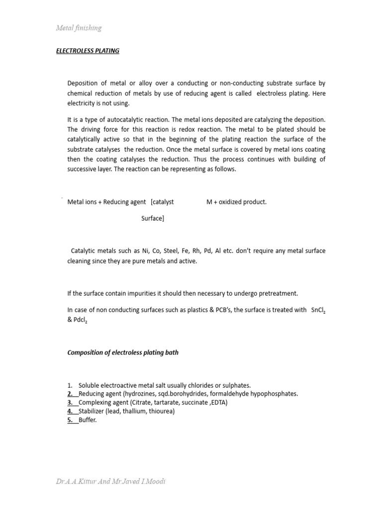 Electroless Plating of Copper | PDF | Redox | Printed Circuit Board