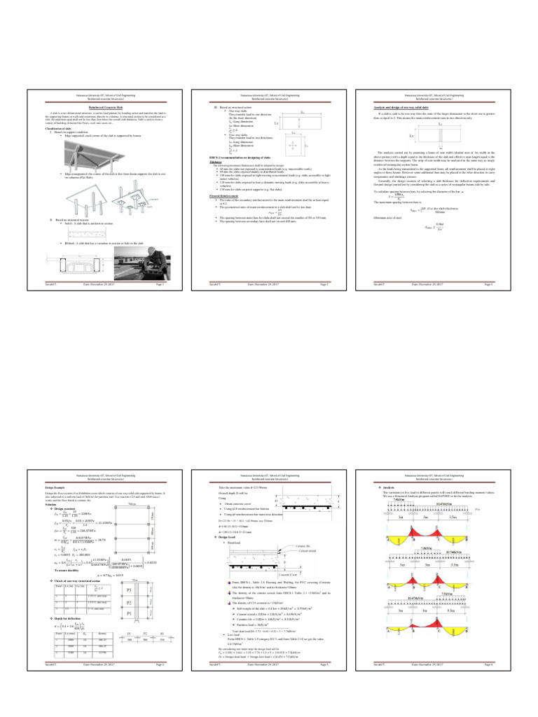 Chapter 4 Design of Slab Revised | PDF | Beam (Structure) | Concrete