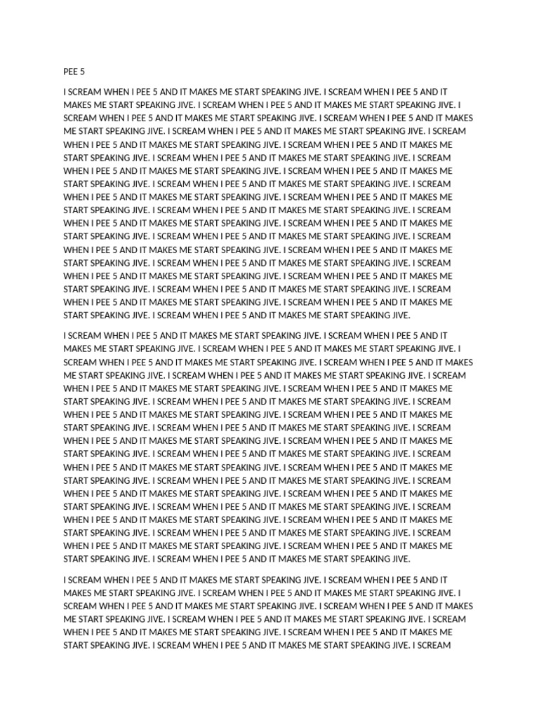 Pee 5 | PDF
