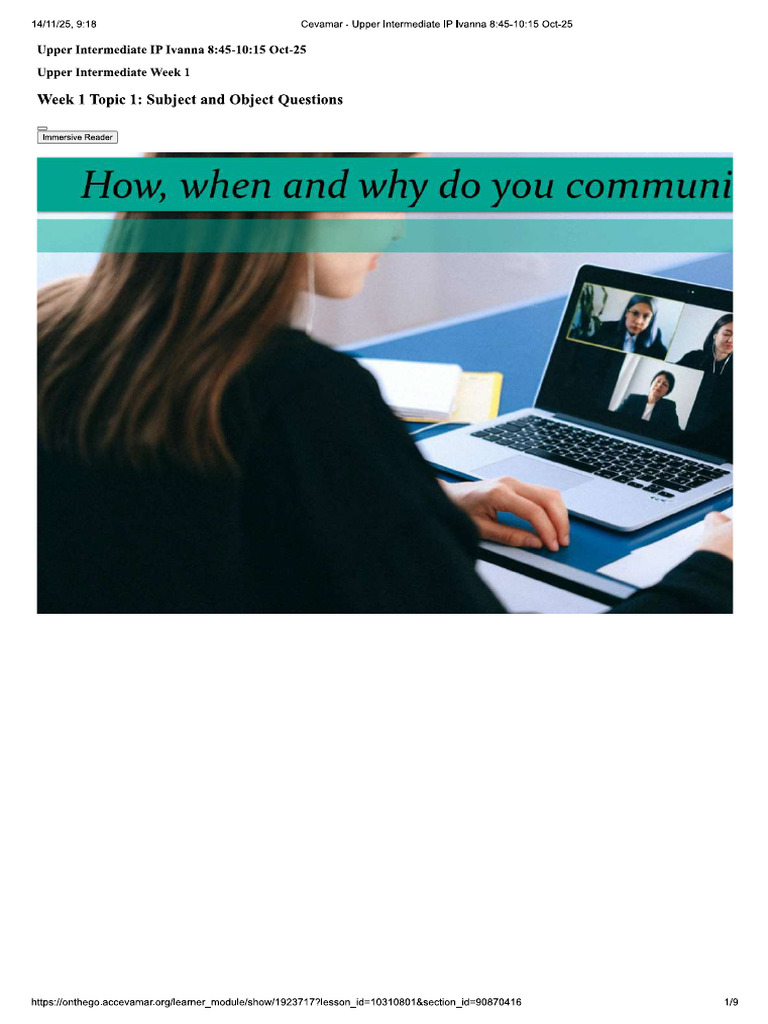 Cevamar How, When and Why Do You Communicate | PDF