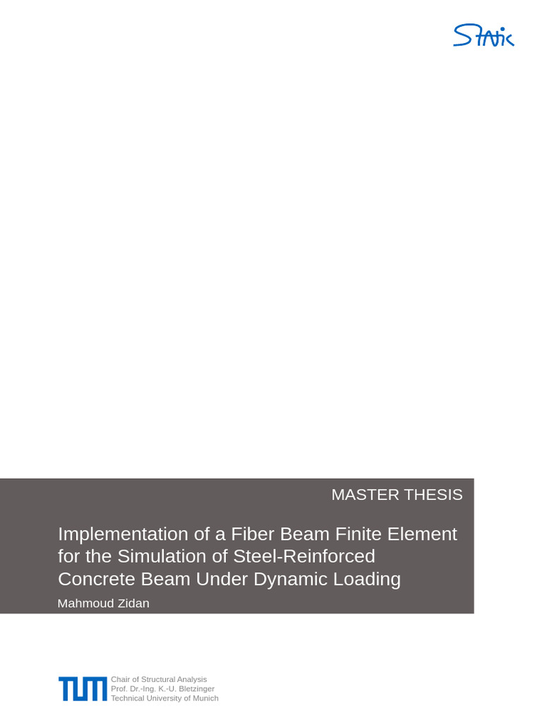 Implementation of A Fiber Beam Finite Element For The Simulation of ...