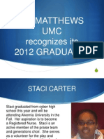 St. Matthews UMC Recognizes Its 2012 Graduates