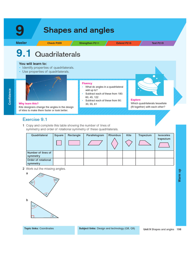 Angles in Quadrilaterals - 8X2 | PDF | Rectangle | Euclidean Plane Geometry