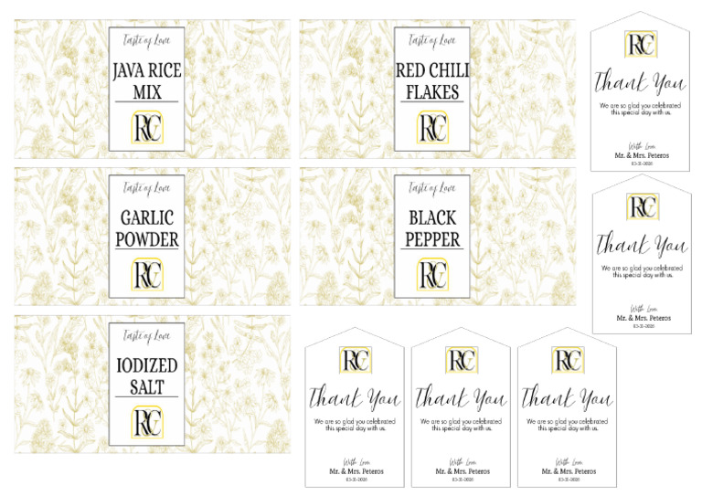 Condiments Label | PDF