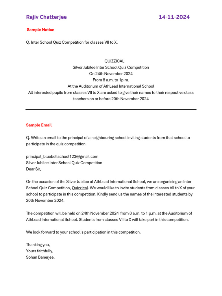 Notice Format | PDF