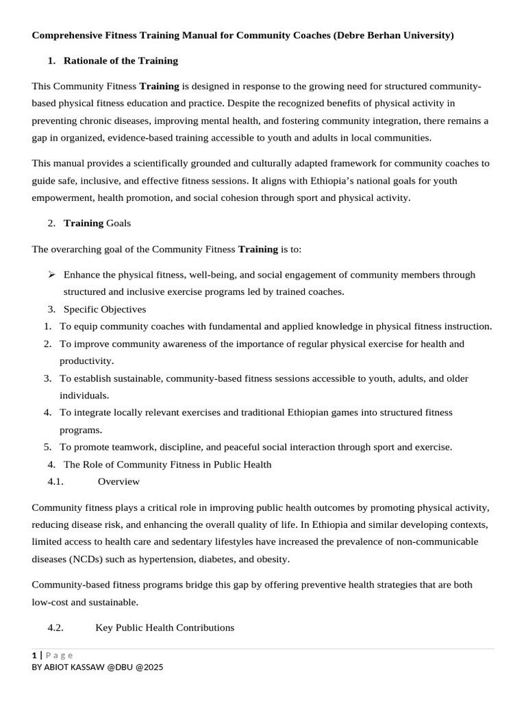 Fitness Manual | PDF | Physical Fitness | Strength Training