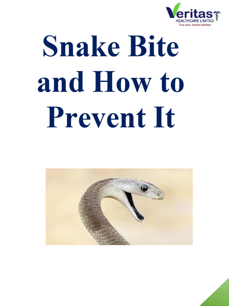 Snake Bite and How To Prevent It | PDF