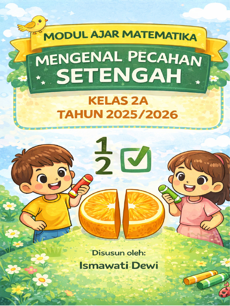 Modul Pecahan Setengah Kelas 2a | PDF