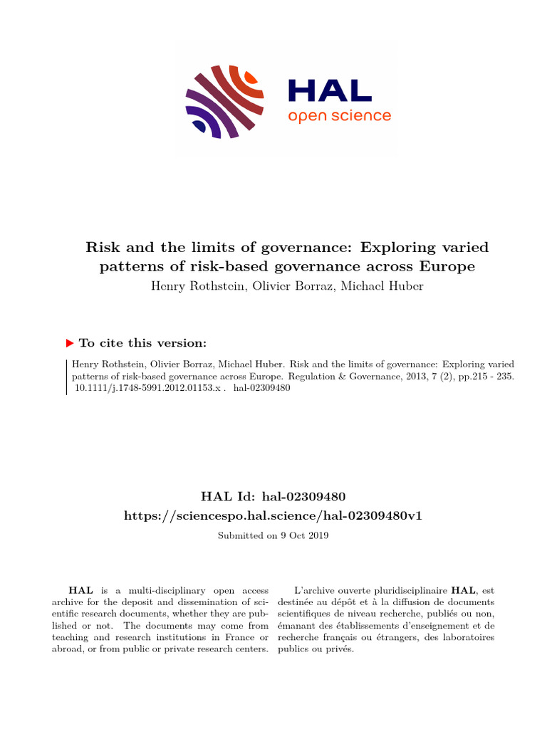 Risk Based Governance | PDF | Governance | Risk