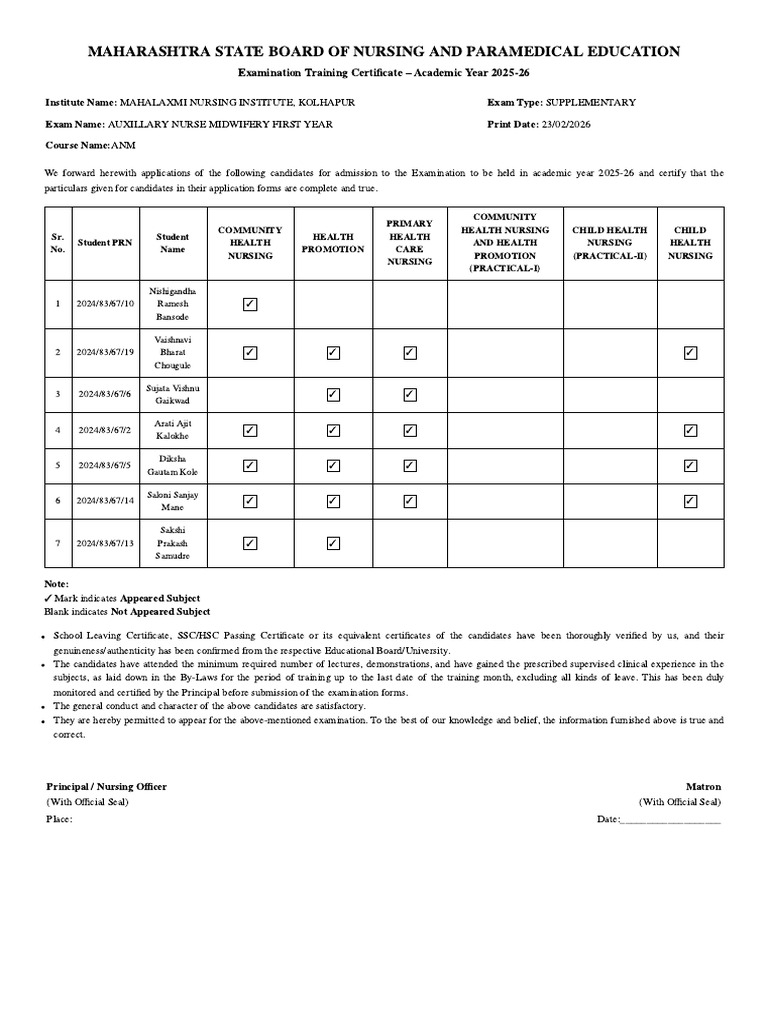 Anm 2024-25 Repeters Exam - Form - Report - 11 | PDF | Health Care ...