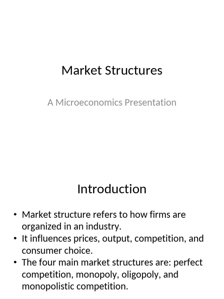 Market Structures | PDF