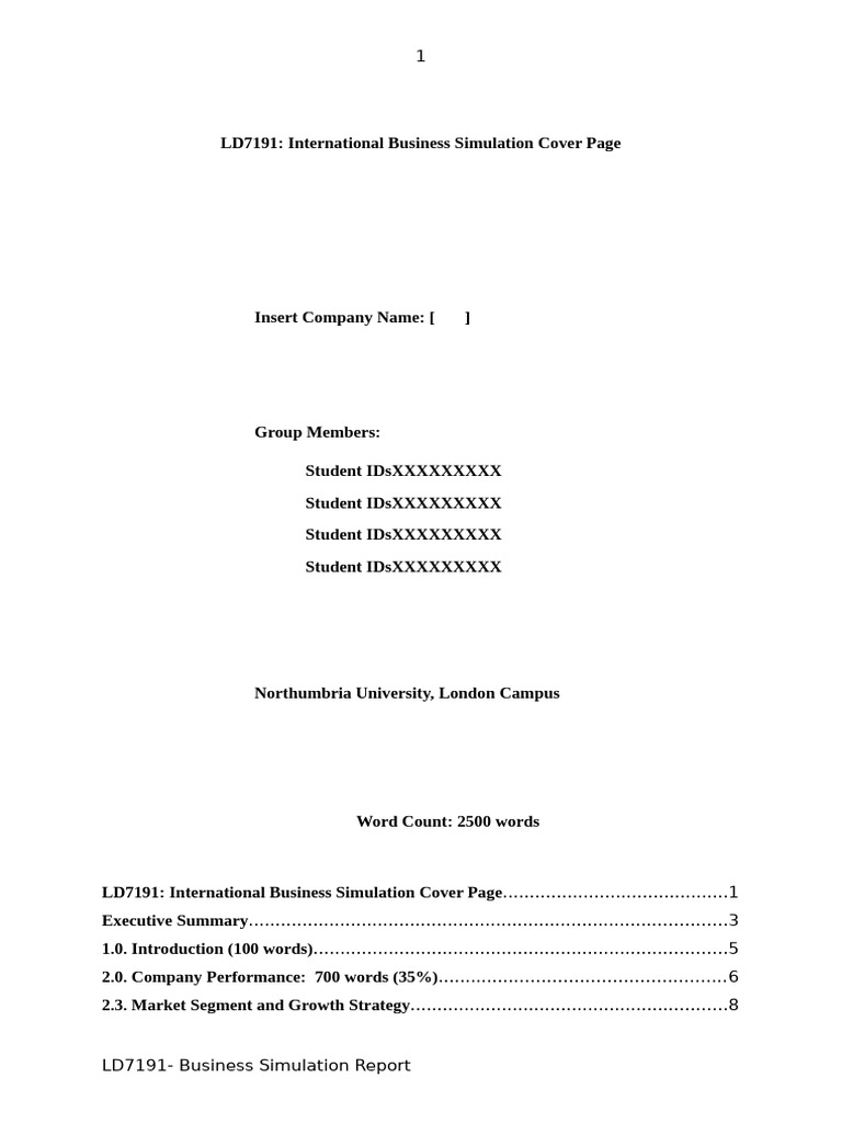 LD7191 Individual Report Template | PDF | Performance Indicator ...